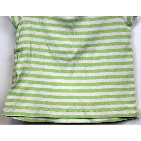 2013 Gymboree Strawberry Sweetheart T-Shirt 3T Green Stripes Applique Puff Sleev - Picture 6 of 7